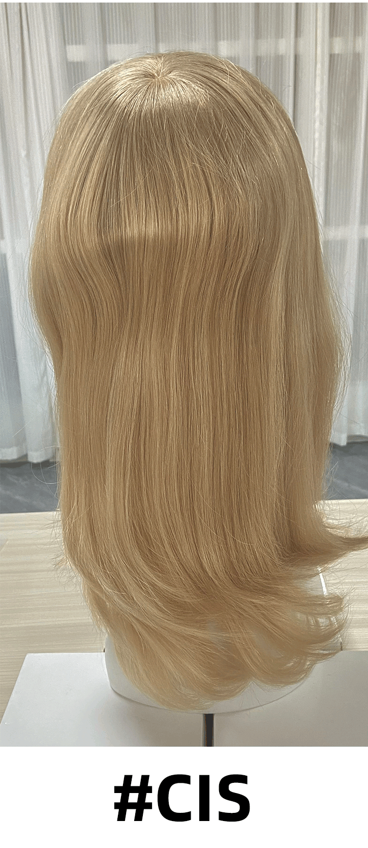 Maple | Raw Cuticle Human Hair 6x7'' mono Base Topper with weftback half handmade 80% Hair End Ratio