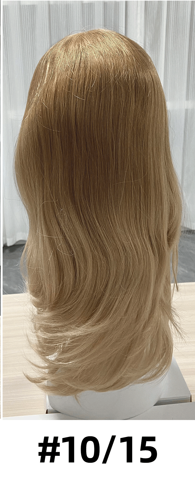 Maple | Raw Cuticle Human Hair 6x7'' mono Base Topper with weftback half handmade 80% Hair End Ratio