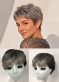 Midnite Pearl Short Pixie Cut Kanekalon Machine Made Wig With Bangs