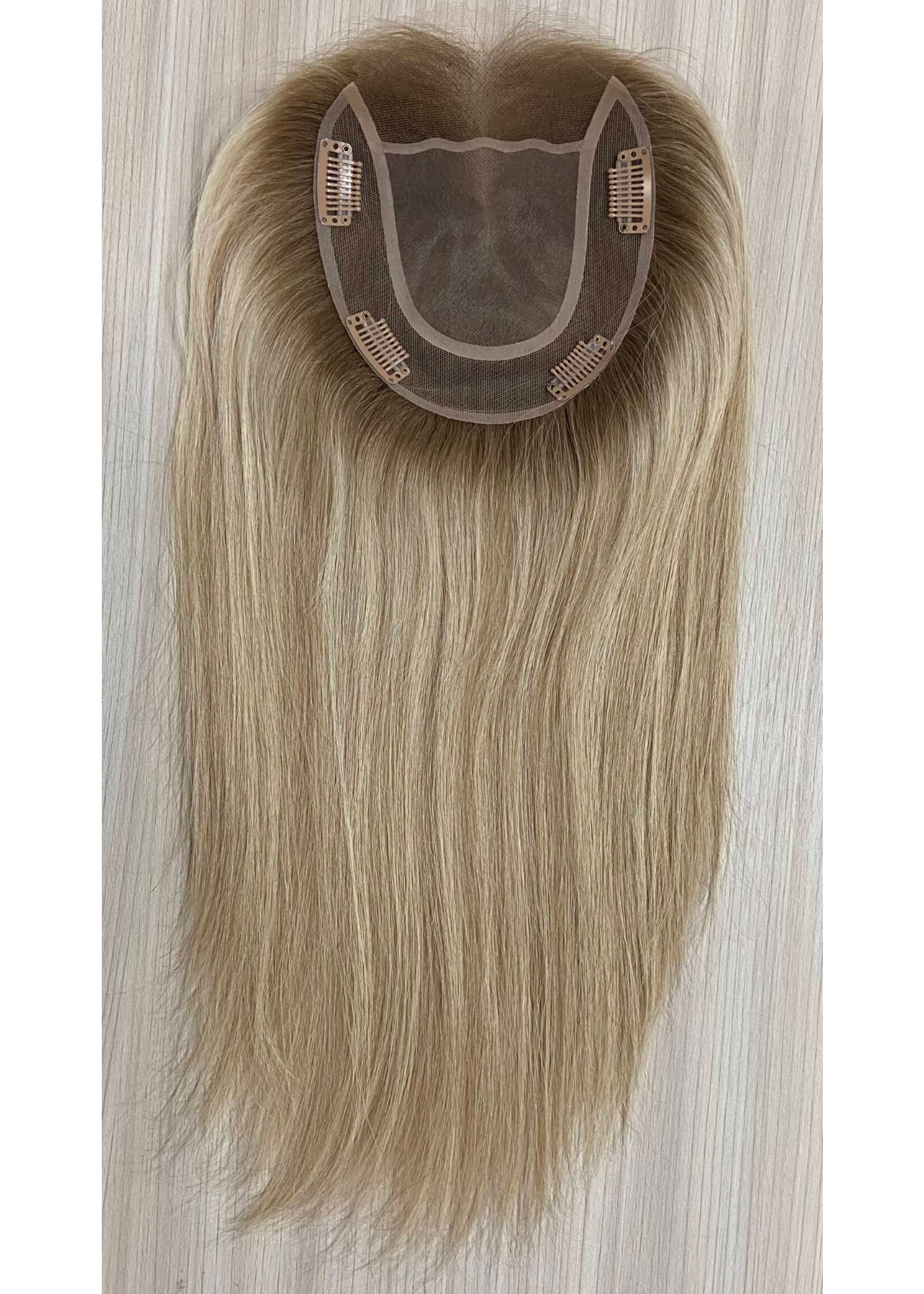 Clover | Raw Cuticle Human Hair 5.5x6'' mono Top lace Back Topper 80% Hair End Ratio soft lace in the front
