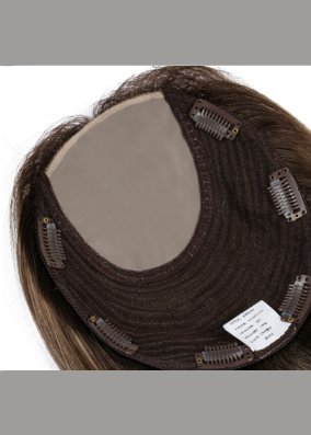 Dawn | Raw Cuticle Human Hair 7x8'' silk Base Topper 4x4'' Middle with weftback half handmade injection 100% Hair End Ratio