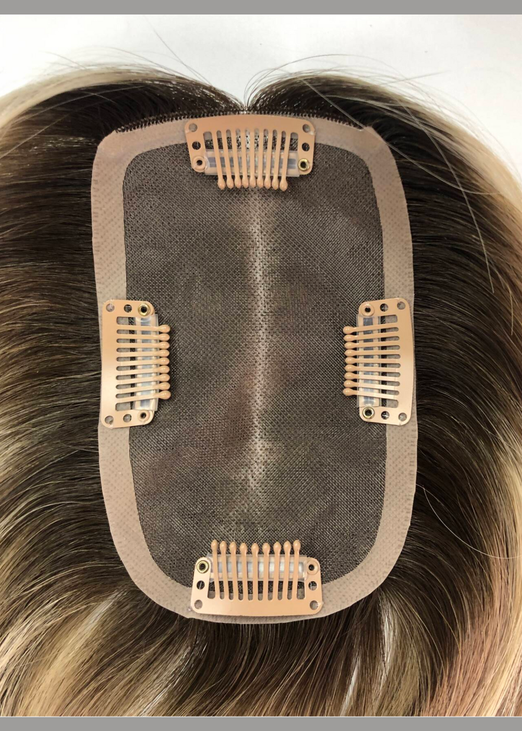 Lyn | Raw Cuticle Human Hair 3x5'' Full mono base Topper Full Handmade 80% Hair End Ratio
