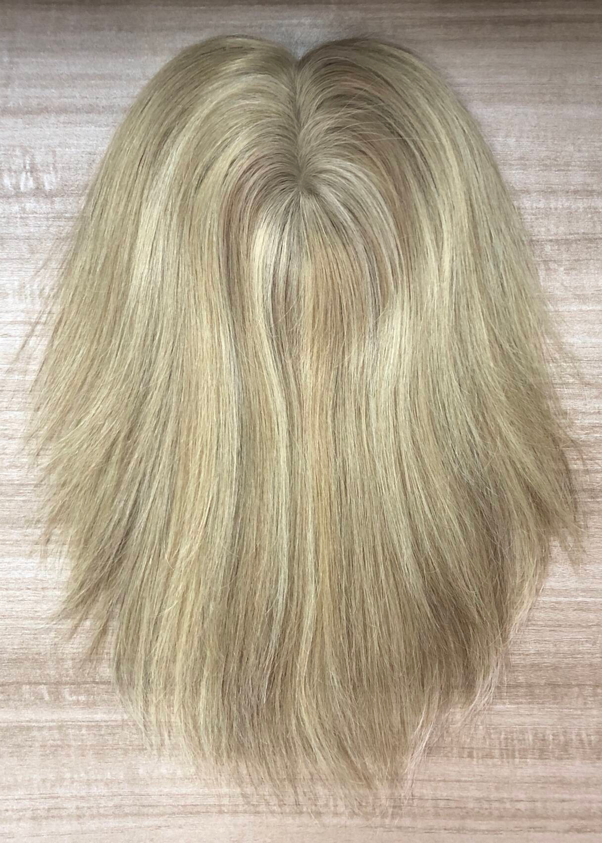Maple | Raw Cuticle Human Hair 6x7'' mono Base Topper with weftback half handmade 80% Hair End Ratio