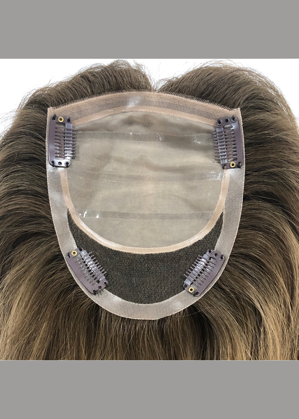 Dew | Raw Cuticle Human Hair 5x6.5'' silk Base Topper in the front with silk cloth cover, lace at the back full handtied 60% Hair End Ratio