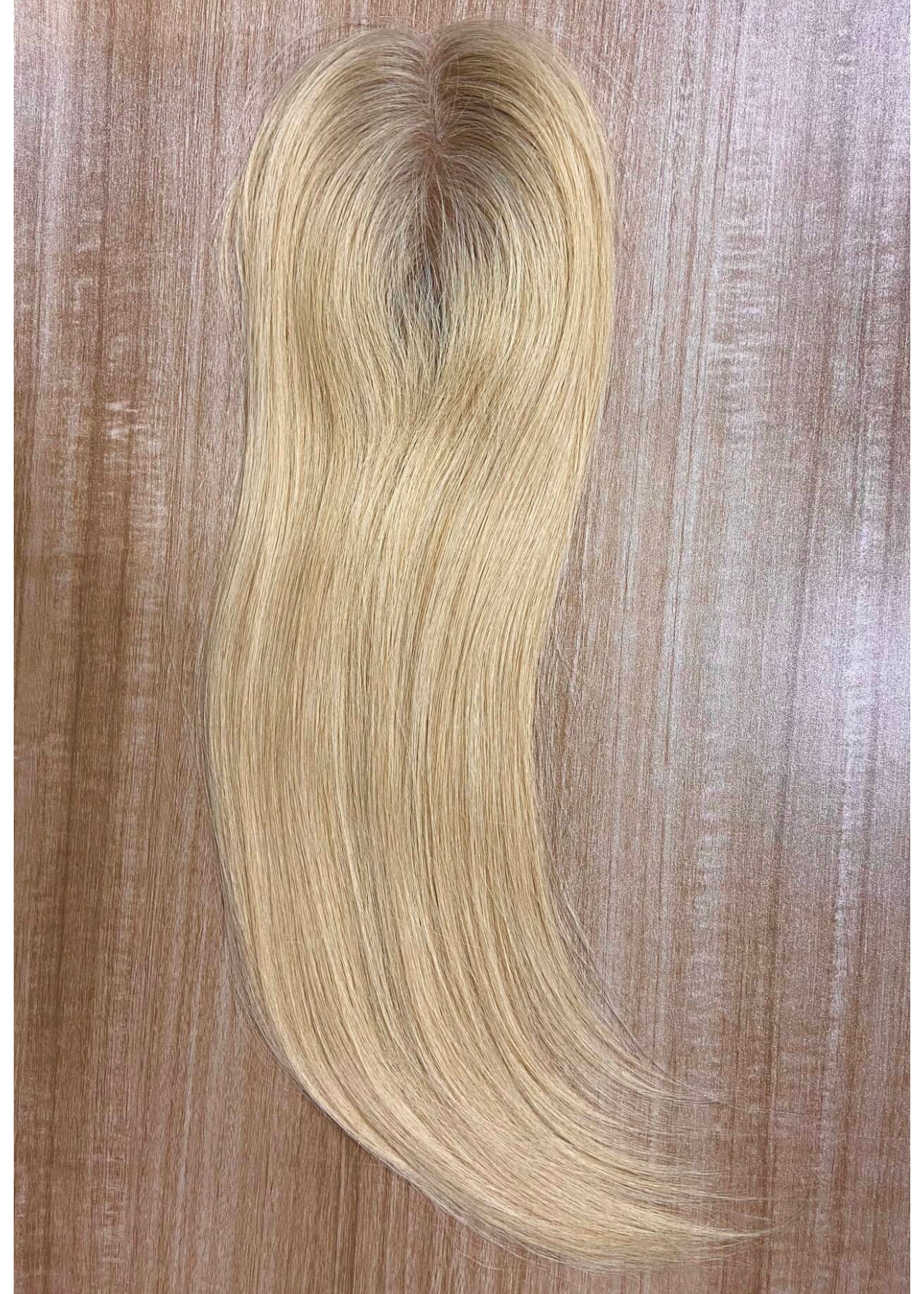Belle | Raw Cuticle Human Hair 3x5'' Full mono Topper Full Handmade 60% Hair End Ratio