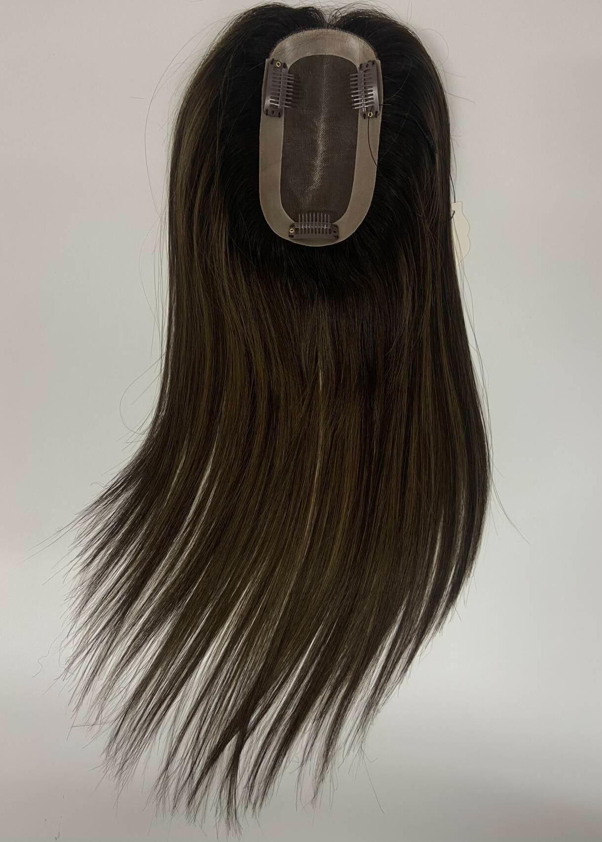 Joy | Raw Cuticle Human Hair 3x5.5'' Full mono Topper Full Handmade 60% Hair End Ratio