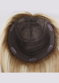 Cedar | Raw Cuticle Human Hair 9x9'' Silk Base Topper 4x4'' Middle with Weftback Half Hand Tied 120% Density Women Hair Piece