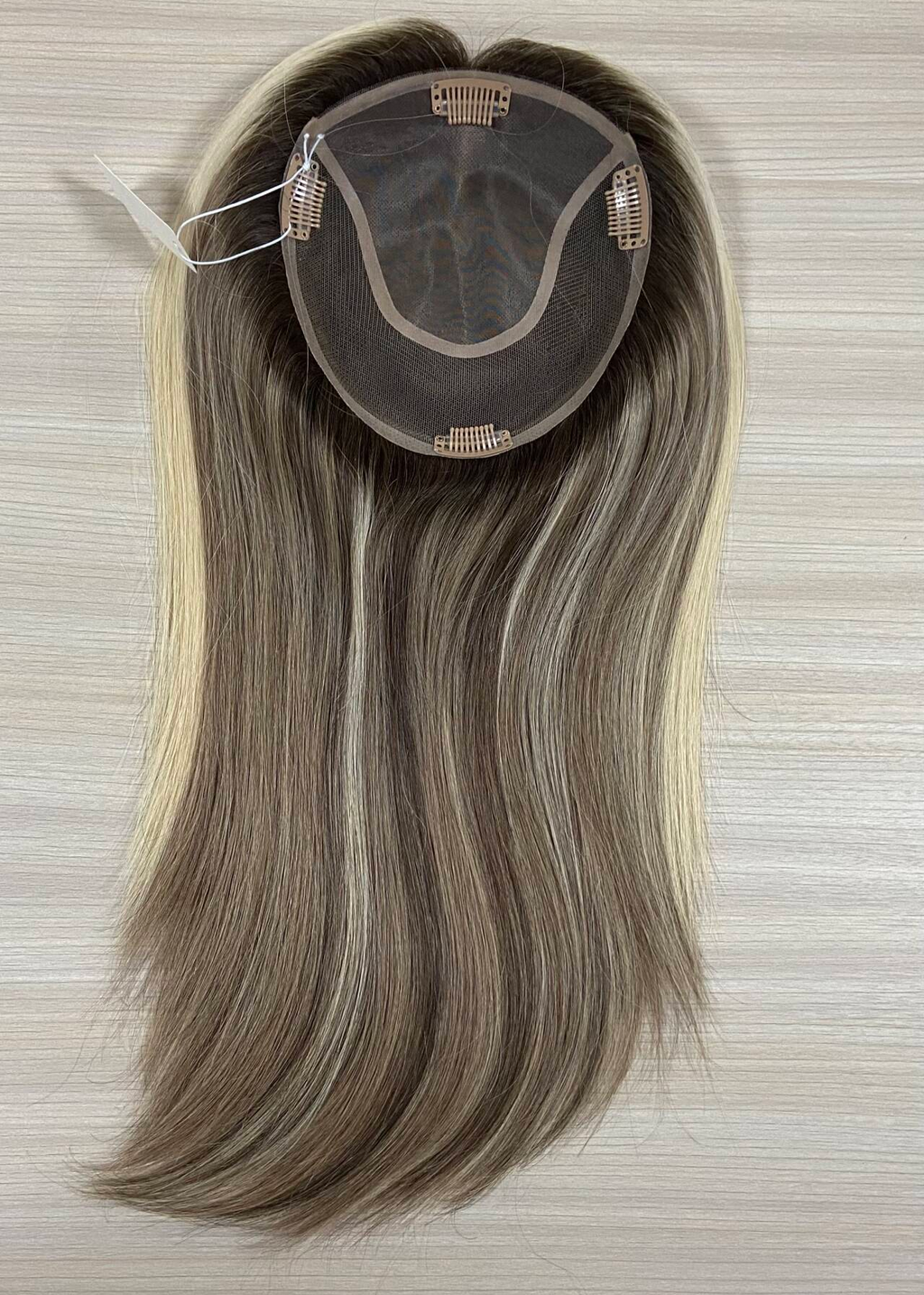 Hush | Raw Cuticle Human Hair 5.5x6'' mono Top lace Back Topper Full Handmade 80% Hair End Ratio