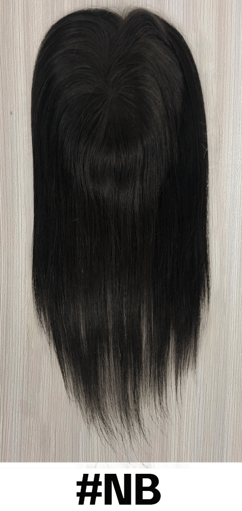 Hush | Raw Cuticle Human Hair 5.5x6'' mono Top lace Back Topper Full Handmade 80% Hair End Ratio
