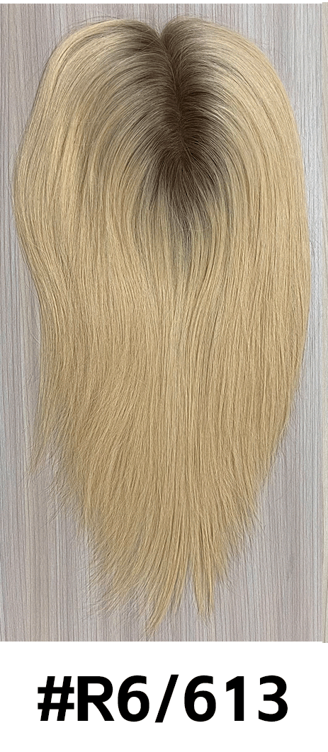 Lyn | Raw Cuticle Human Hair 3x5'' Full mono base Topper Full Handmade 80% Hair End Ratio