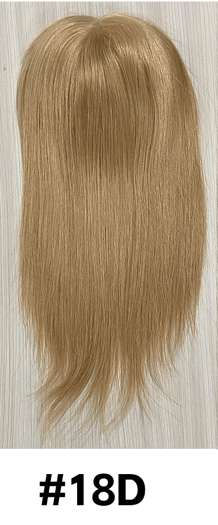 5.5" x 6" Soft Lace Front Mono Top Lace Back Full Handmade Chinese Cuticle Raw Human Hair Topper | 120% Normal Density