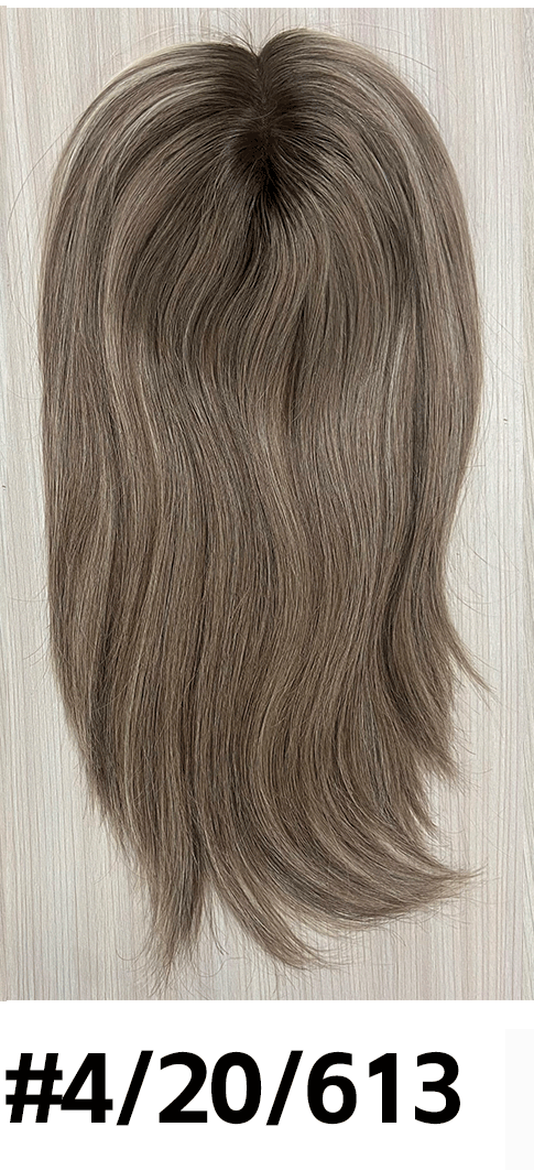 Clover | Raw Cuticle Human Hair 5.5x6'' mono Top lace Back Topper 80% Hair End Ratio soft lace in the front