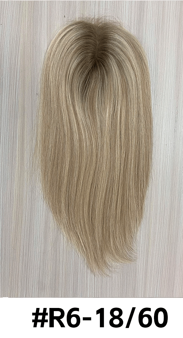 Clover | Raw Cuticle Human Hair 5.5x6'' mono Top lace Back Topper 80% Hair End Ratio soft lace in the front